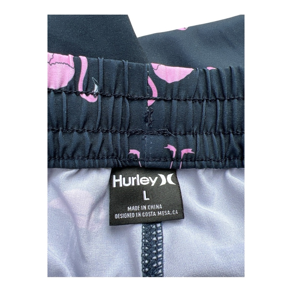 Hurley Men’s Cannonball Volley Flamingo Boardshort Navy Summer, Size Large - Picture 7 of 8